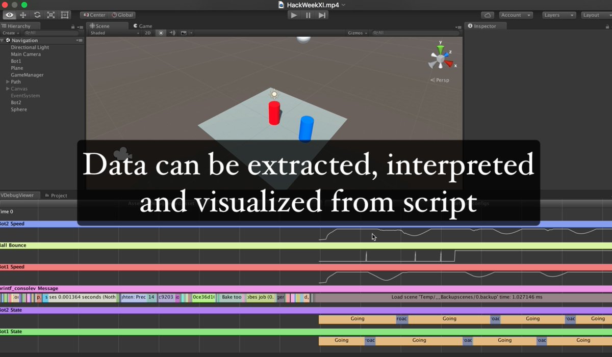 unitygames's tweet image. #UnityHackWeek presentations are on! Much awesome in first 4 mins already: visual debugger, better Unity search..
