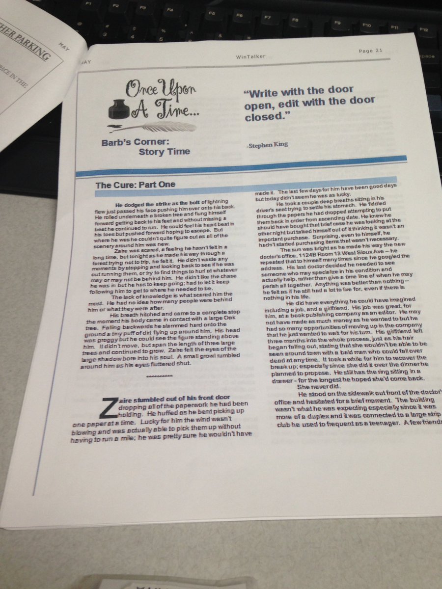 HightowerBarb's tweet photo. Don't know if it counts but it's printed, and open to the public @ my job. #published #monthly #workpaper https://t.co/qOhx0cQHV6