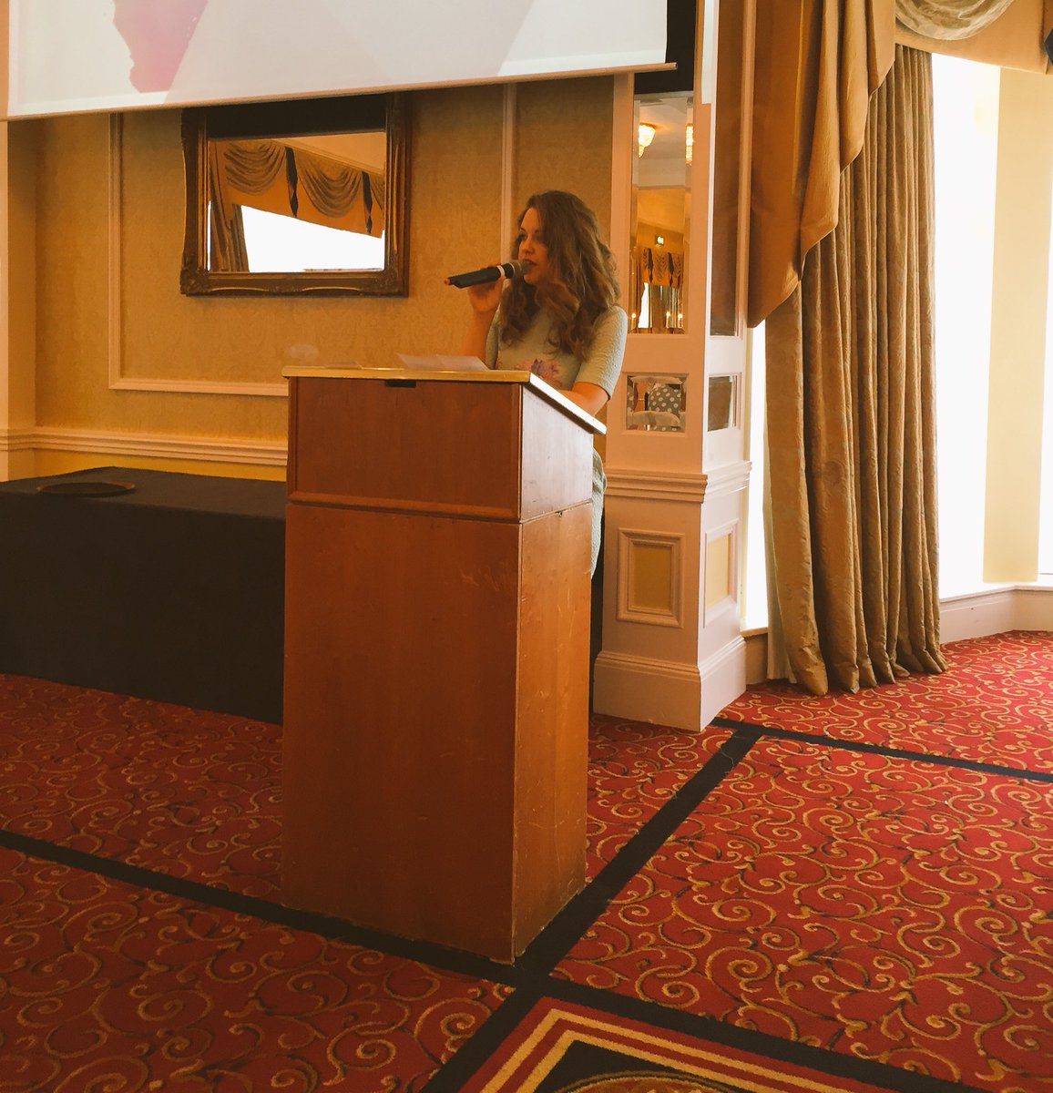 BPWGalway's tweet photo. Sharon Meehan from @EnableIreland addressing the ladies this afternoon #fundraising #raffle #Botox #galway https://t.co/44Lwe4N05X