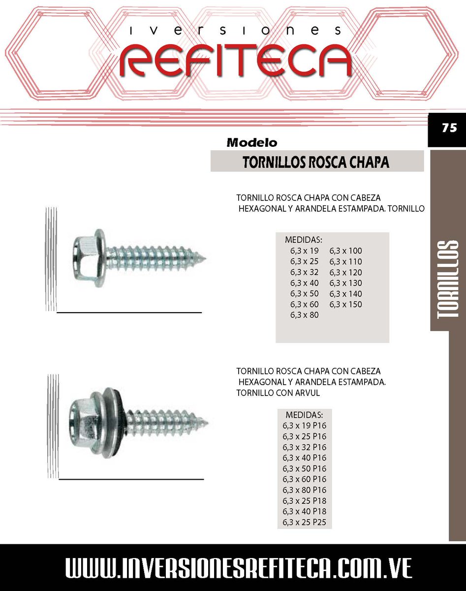 Refiteca's tweet image. En @refiteca usted conseguirá todo lo que busque en tornilleria y demás productos para fijación.