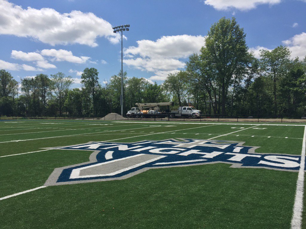 Lights for the field are being installed! #greatdaytobeaKnight #YouBelongAtTpca