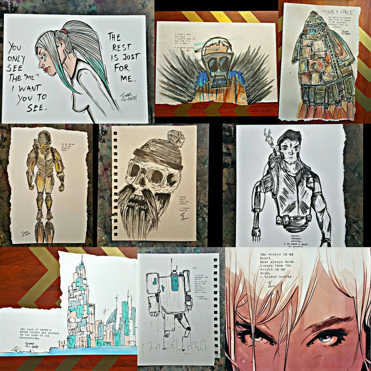 TopherKearby's tweet photo. Over 20 new original pieces are up for sale @ https://t.co/aMMI818Gju! #originalart #art #topherkearby https://t.co/XfAxUrxKDW