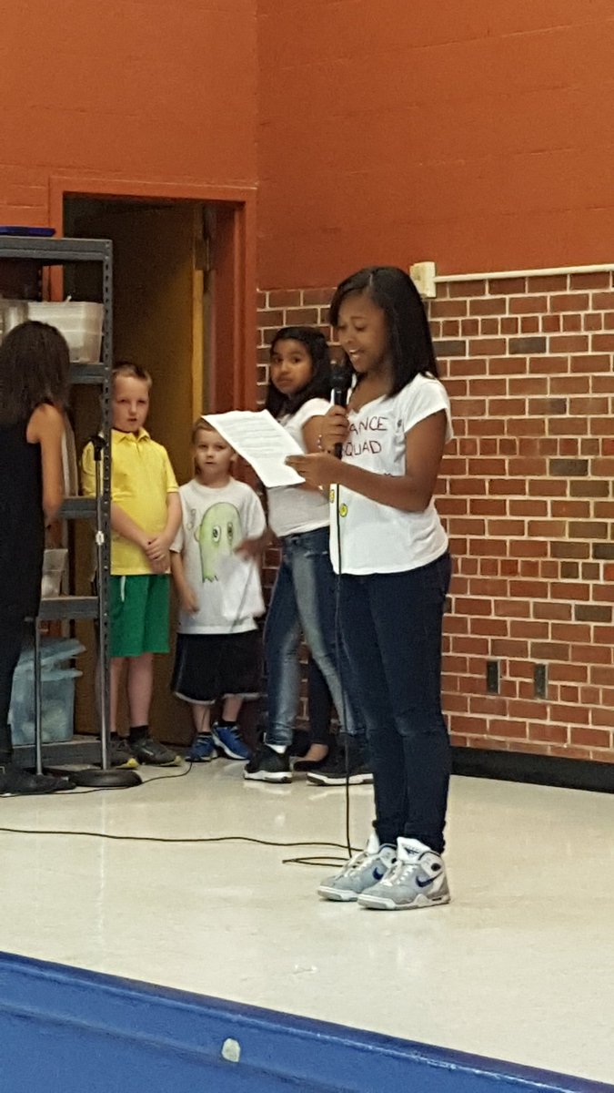 Student emcee's at the Randall talent show!  @RandallBears