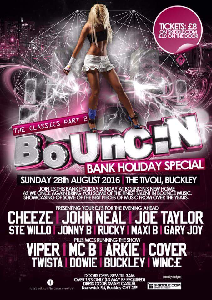 Tivoli_Venue's tweet image. Bank Holiday special. Sunday 28th August #bounc:n