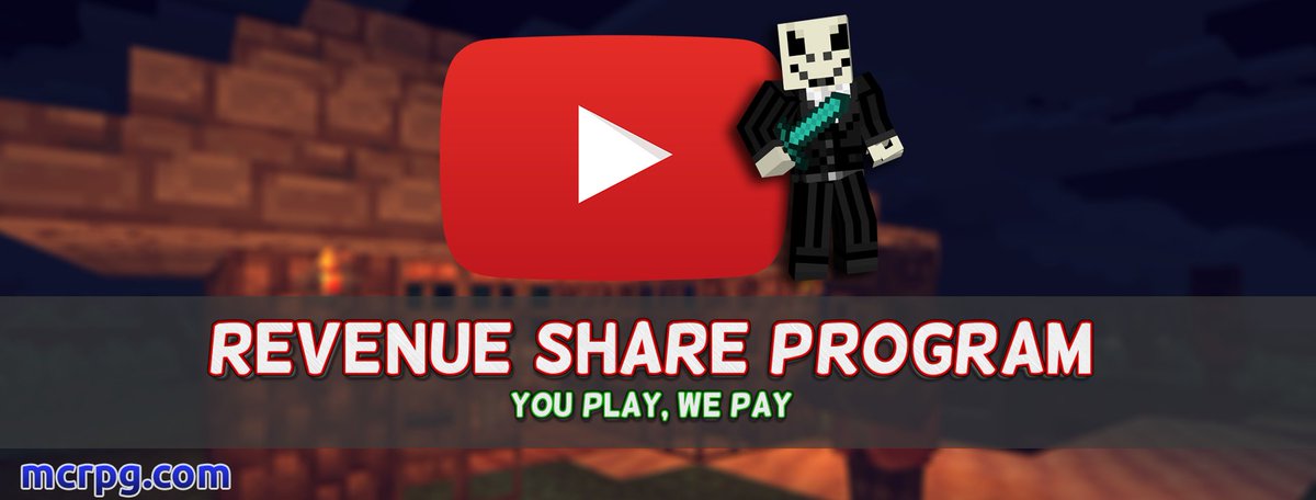 Cash for playing #Minecraft? Introducing <a href="/mcrpg_/">MCRPG</a>'s YouTube Revenue Share Program forum.mcrpg.com/t/youtube-reve… … #Winning