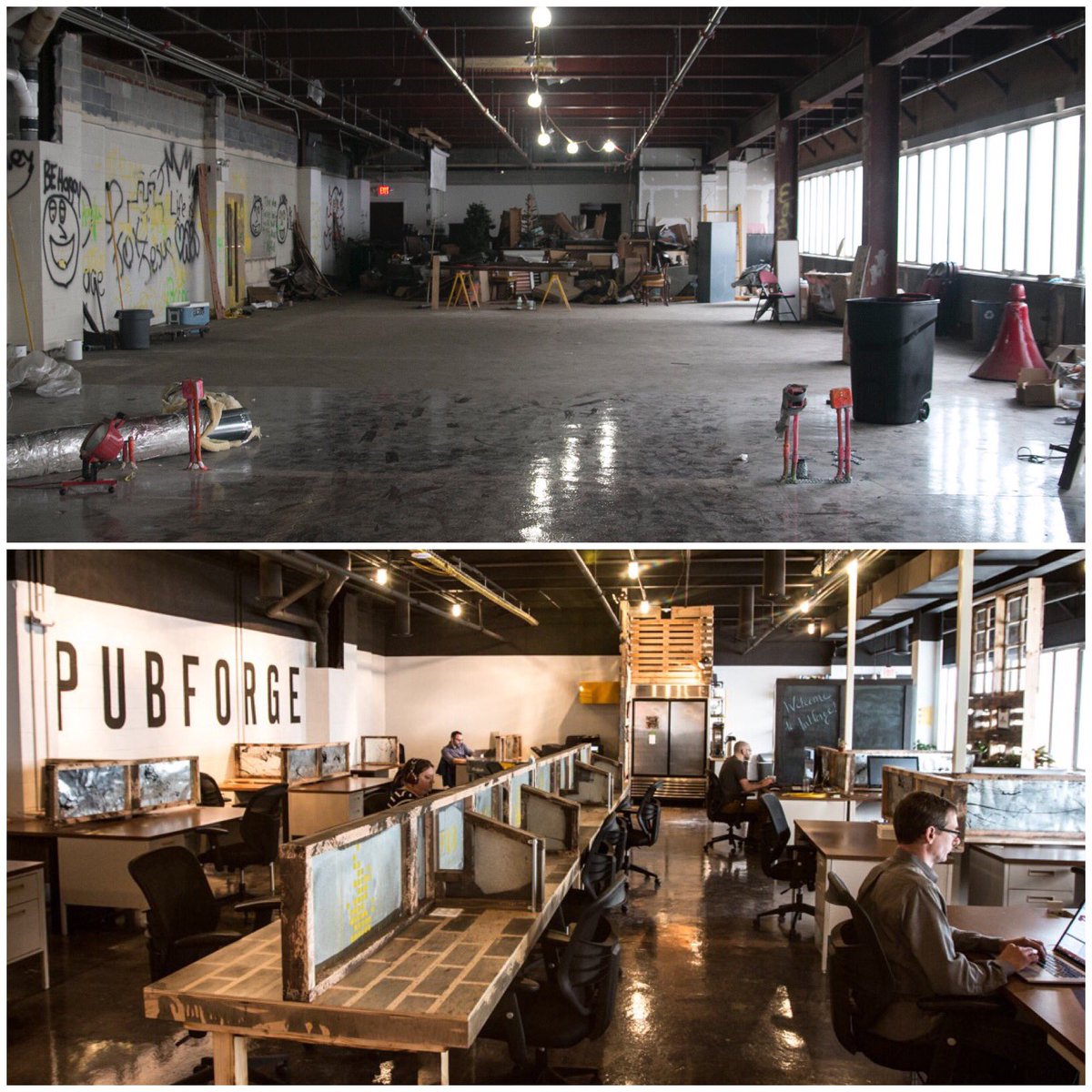 Pubforge's tweet photo. So this happened... Shout out to @tellus360 for embracing our vision for a #techworking space.
#pubforge https://t.co/MIS3rrkdlo