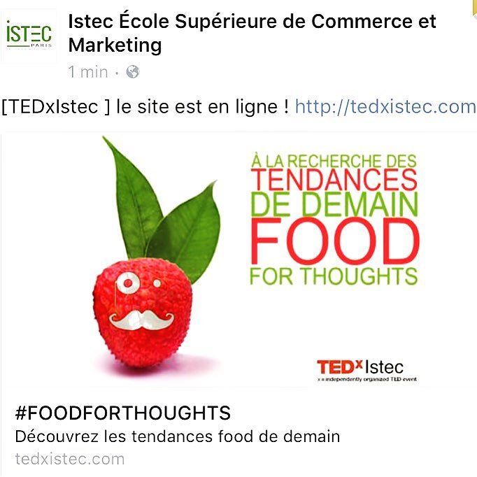 ISTEC_Paris's tweet photo. Retrouvez toutes les infos du #TEDx #Istec #paris #Food #trend #tendance2016 sur https://t.co/JnIADCgYzB 😋 … https://t.co/SXI0XHgZFI