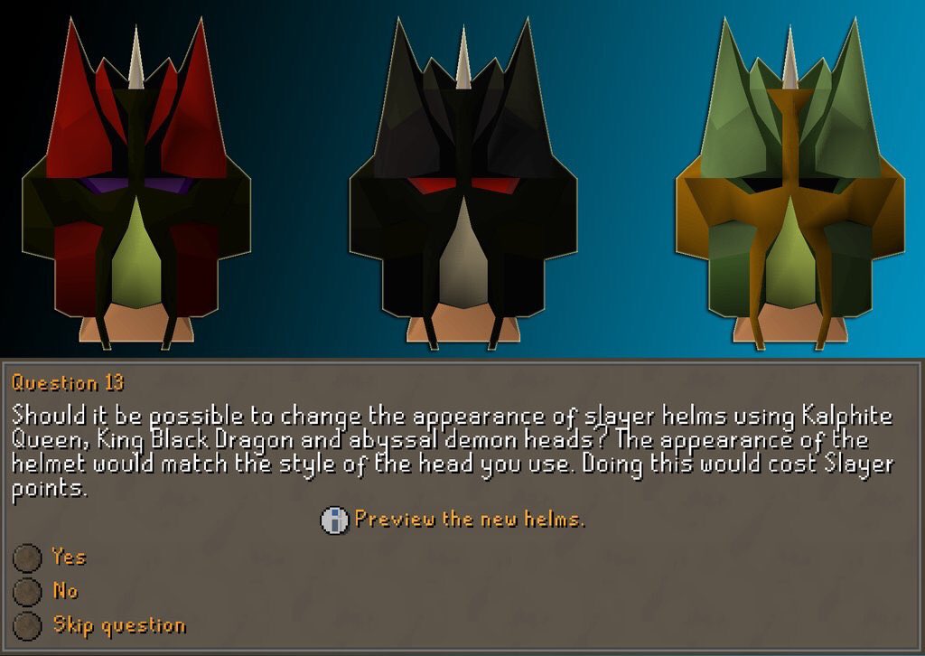 JagexModArchie's tweet photo. Which question from today's poll is your favourite? https://t.co/FWPb4NdSo1