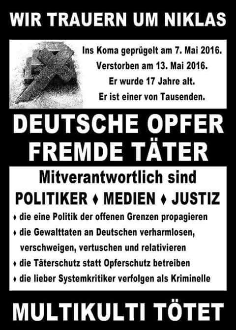 FNJena's tweet photo. Hier trifft wieder das Bsp.: Ein Schwein, was im Kuhstall geboren ist, ist trotzdem keine Kuh! Krimi. Ausländer raus https://t.co/Ga5lfOXLGP
