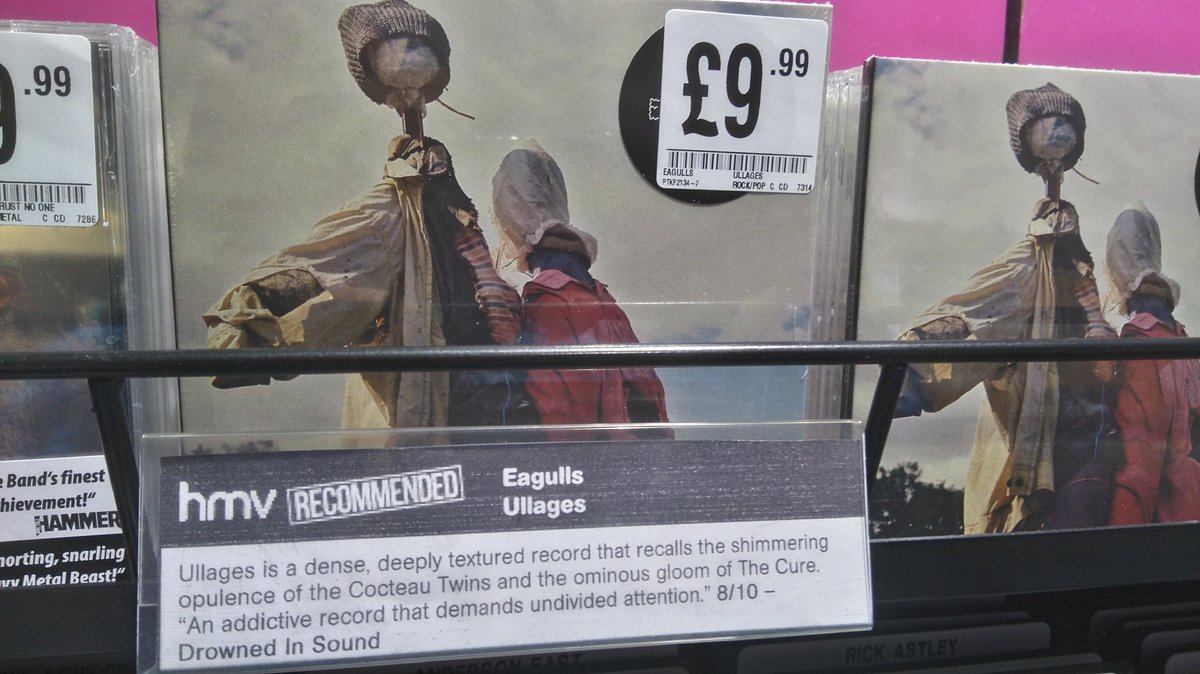 hmvStirling's tweet photo. Loving the new album from @EAGULLSUK  #ULLAGES is out now #HMVRecommended https://t.co/8buviKVL0I