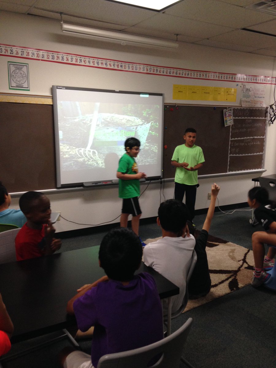 mathstellar's tweet photo. Passionate learners teaching their peers about compost. #compoststew #austinSEM #austinlearns #greatwork https://t.co/uJqYzeRkWh