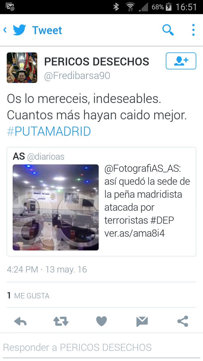 AlbertoOficial3's tweet photo. Superar los limites que marcan los colores determina que tipo de basura eres como persona. Denunciado. RT https://t.co/CJWenM0GI9