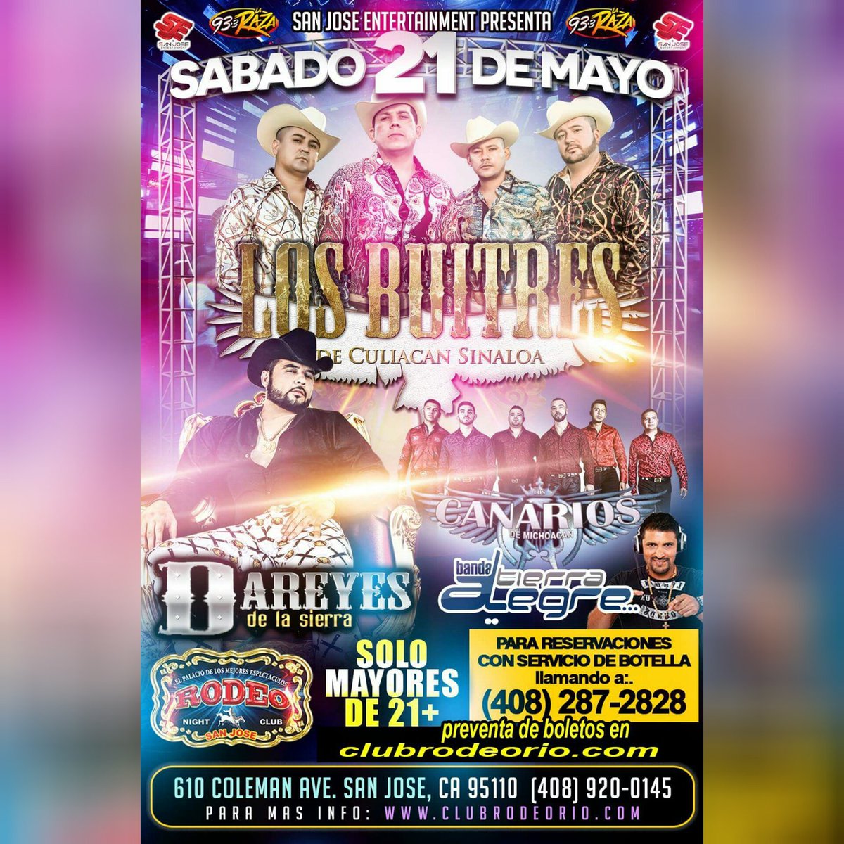 ClubRodeoRio's tweet photo. San Jose Entertainment
Presenta
Sabado 21 de Mayo https://t.co/839fcZbS4J