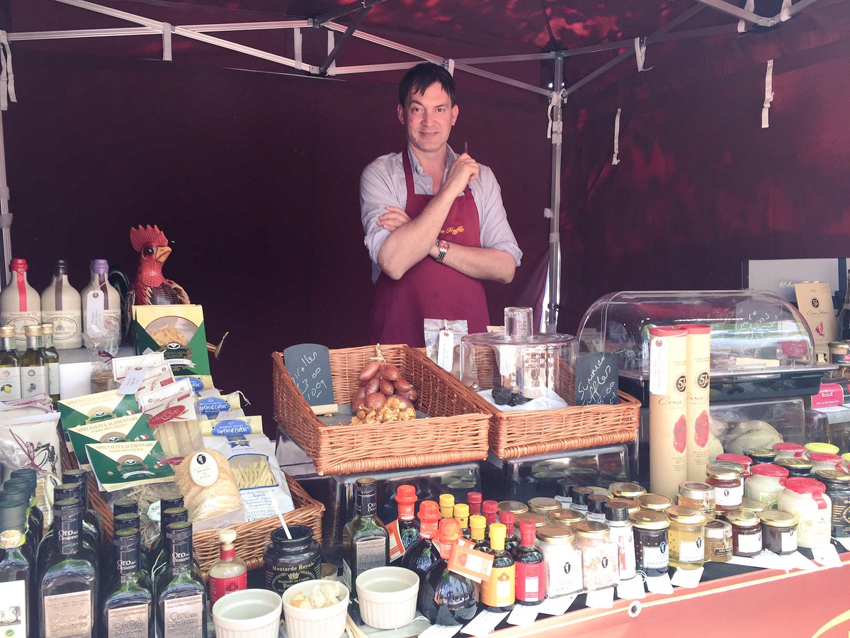 @Urbantruffle lovely to see you. Back for my truffle oil tomorrow! #pantilesfoodfestival