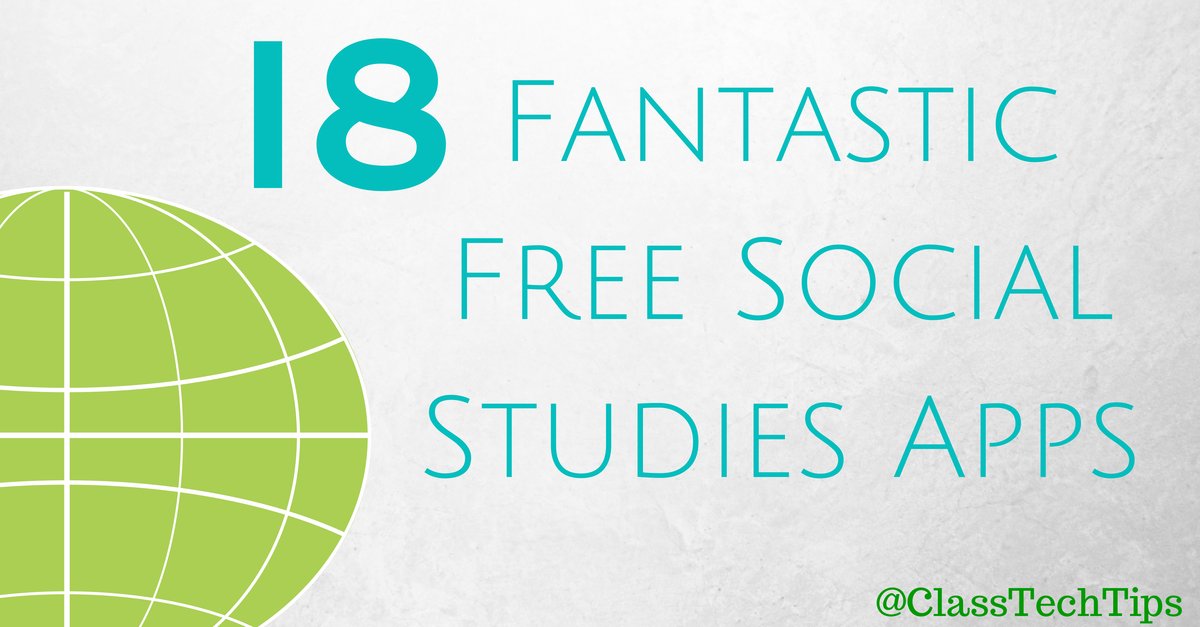 18 Fantastic Free iPad Apps for Social Studies! Great for ES and MS classrooms! wp.me/p42mcK-AH