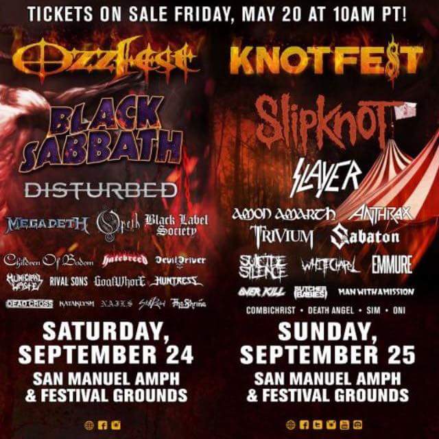MiaFoxxChaseKox's tweet photo. #OzzfestMeetsKnotfest #Ozzy #Slipknot #HellaYea can't wait πππππΈπΈπΈππππ #ThisIsGonnaBeAwesome https://t.co/YUD2g3FKaq