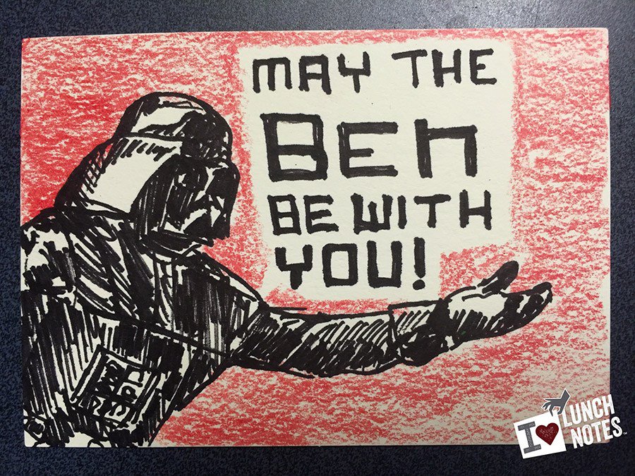 ilovelunchnotes's tweet photo. May the Ben be with you https://t.co/bKvaPr0kk3 https://t.co/QjzgPu5lDV