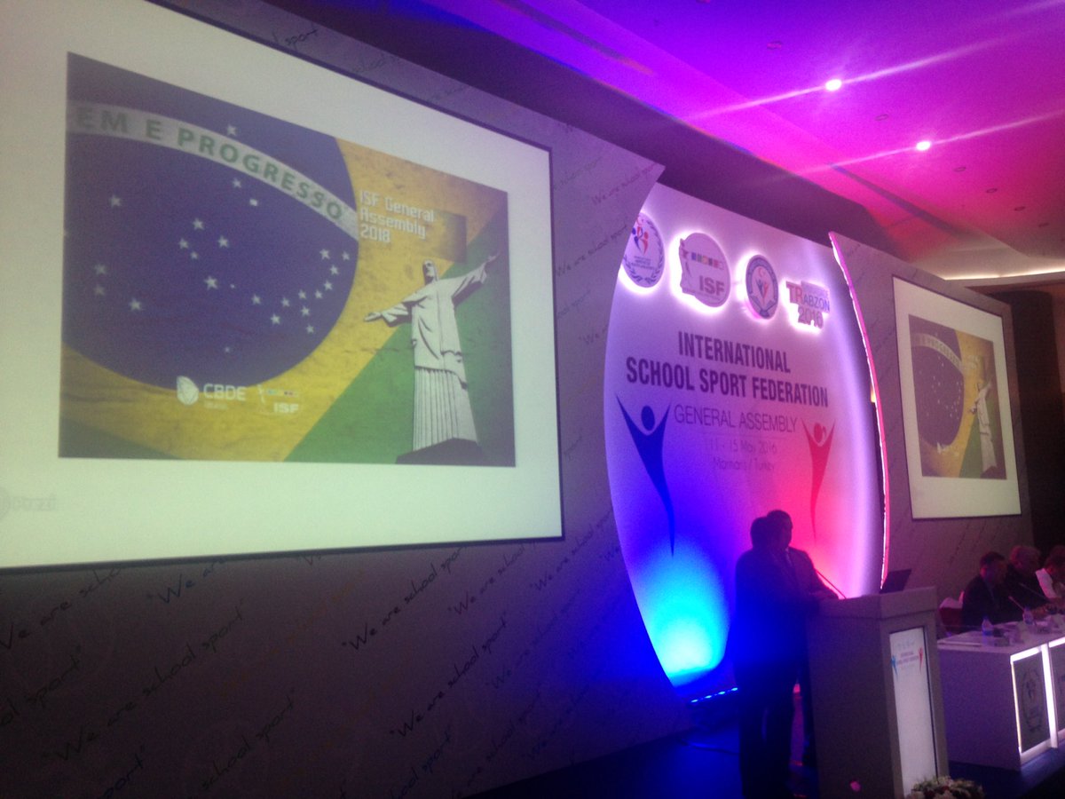 ISFsports's tweet photo. From #ISFGA2016 #Turkey to #ISFGA2018 #Brasil @TOSF2 @cbdescolar @Rio2016_en @timebrasil @cbnbrasilia @cbnbrasilia https://t.co/Fn2N8zZQiD