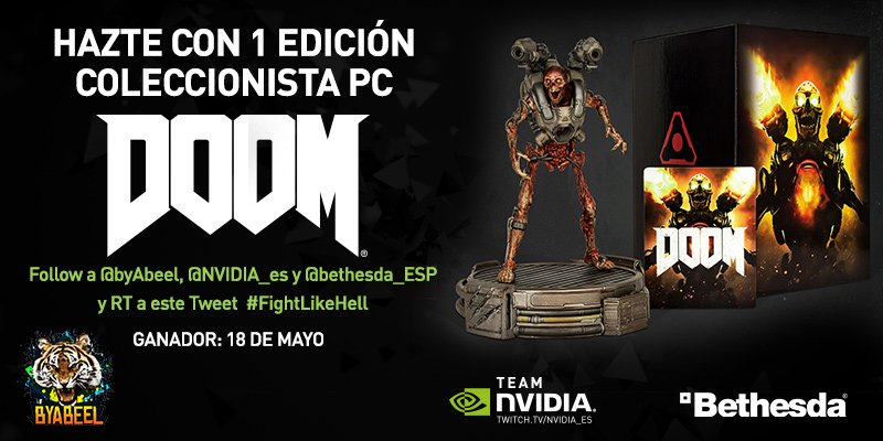 byAbeeL's tweet photo. Para celebrar el viernes un sorteito de DOOM edición coleccionista, para participar mirar la imagen RT y seguir a... https://t.co/gOIpDH1Cli