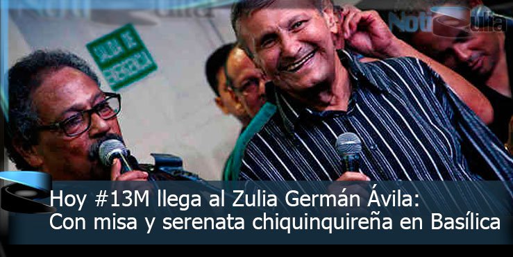 NotizuliaNet's tweet photo. Hoy #13May llega al #Zulia Germán Ávila: Con misa y serenata en Basílica https://t.co/cqkaWKrzPk #Maracaibo https://t.co/JTnONn870m