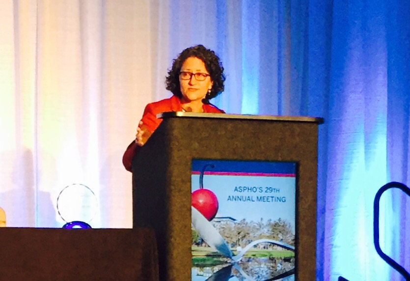 DFBC_PedCare's tweet photo. Congratulations Dr Joanne Wolfe for receiving the Frank Oski Memorial Lectureship Award at #ASPHO2016 https://t.co/h0IUT3daI0
