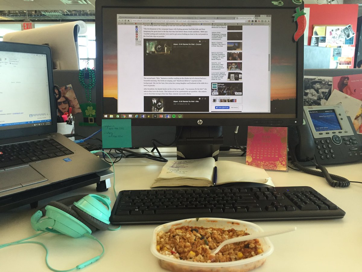audreyfranz's tweet photo. Get excited grads! This could be your future! Eating a frozen lunch at your desk! The future is exciting!!!!!! https://t.co/3VRoZCUCY3