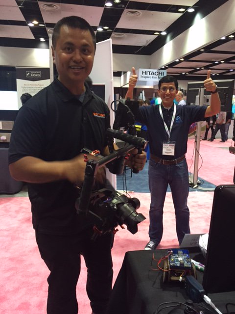 AzulSystems's tweet image. Too much fun at #iotworld16.  Our very own Ratnesh photobombs the official videographer for the show. #azulsystems