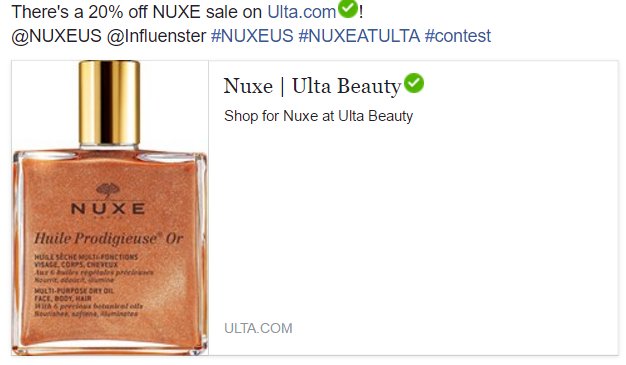 cherryladymodel's tweet photo. There's a 20% off NUXE sale on https://t.co/uYRvrfwTuy! https://t.co/HpdWLqhhz5