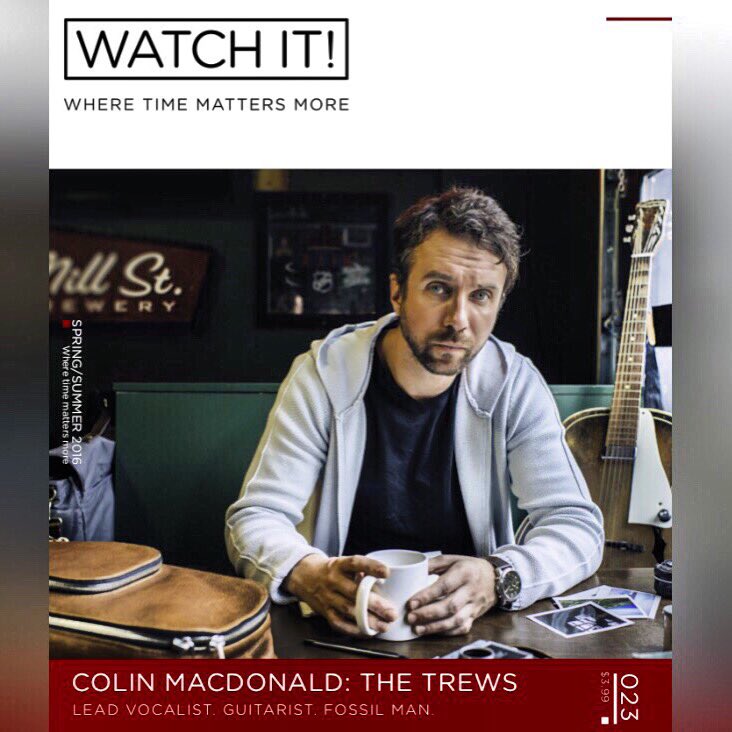 strutent's tweet image. We are thrilled to announce Colin of @thetrews as the cover star of the new @watchitcanada magazine. #FossilMan.