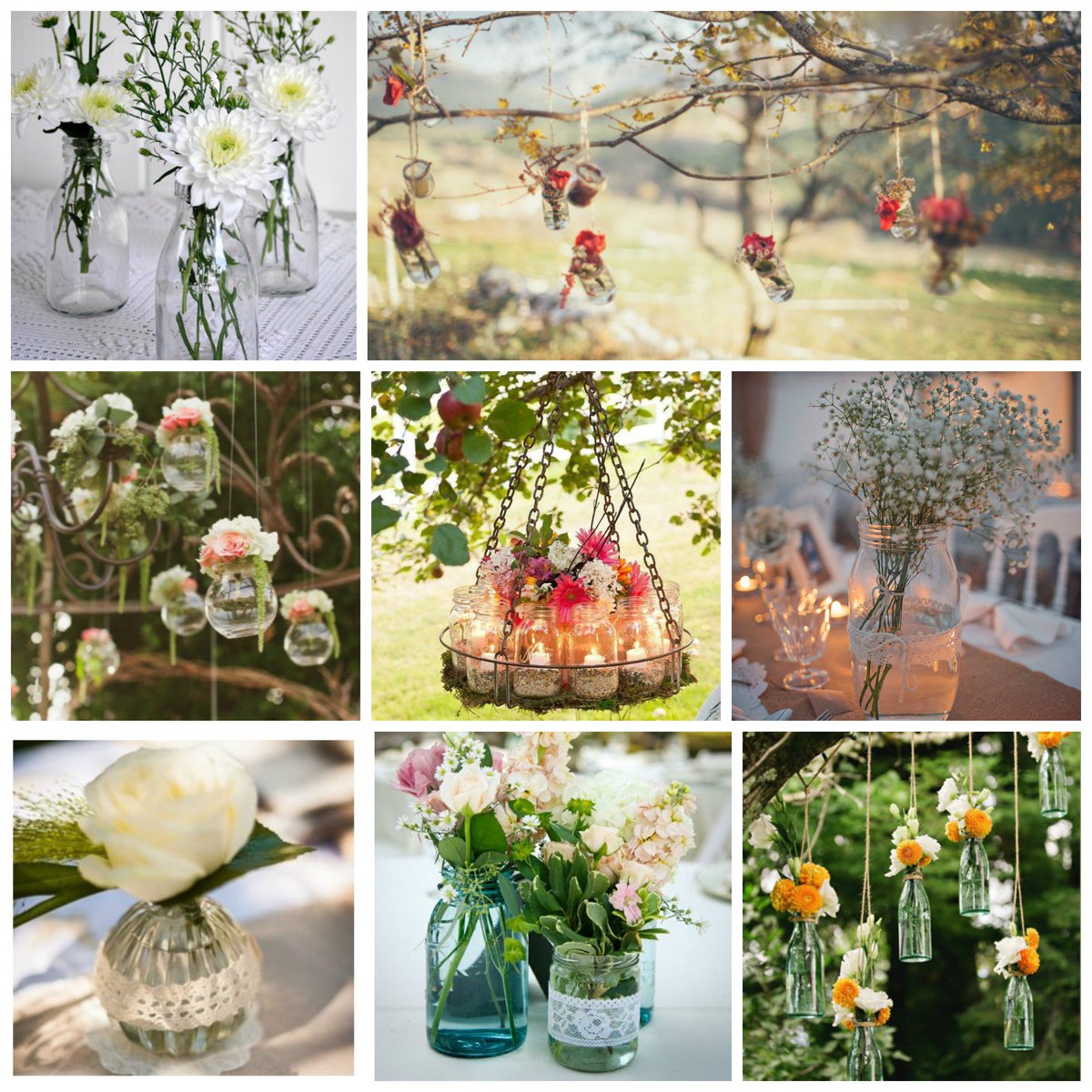 Idées pour mettre en scène des fleurs fraîche sur le blog #mariagechampetre #mariageboheme modernconfetti.com/blog/deco-de-m…