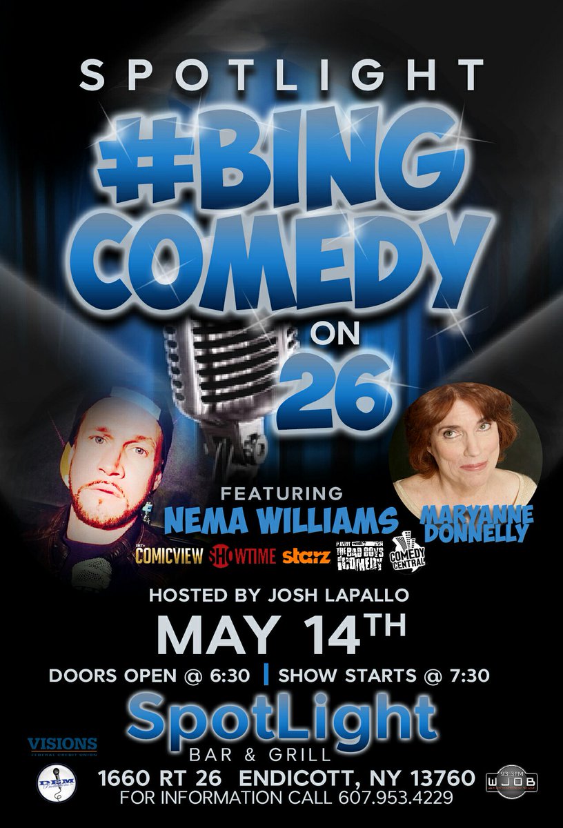 VisionsFCU's tweet photo. Looking for something funny to do this weekend? Check out these shows brought to you by our friends at @WJOBfm! https://t.co/5OnCsYIoXV