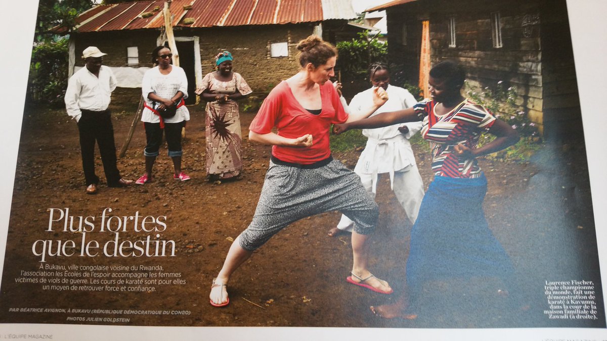@LauFischer7 karate et dignite des congolaises mutilées. Recit de @bavignon et @juliengoldstein @lequipemagazine