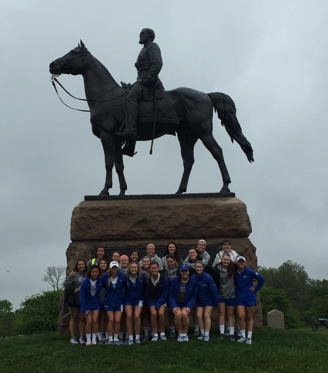 RWU_Athletics's tweet photo. @RWU_WLacrosse doing a little sight seeing at the George Meade Monument in Gettysburg! https://t.co/XzgZKTanKQ