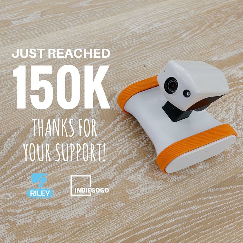 AppbotRiley's tweet image. We reached an incredible milestone. 150k!! Thank you all for your support! bit.ly/1VVwiuQ #getriley #robot