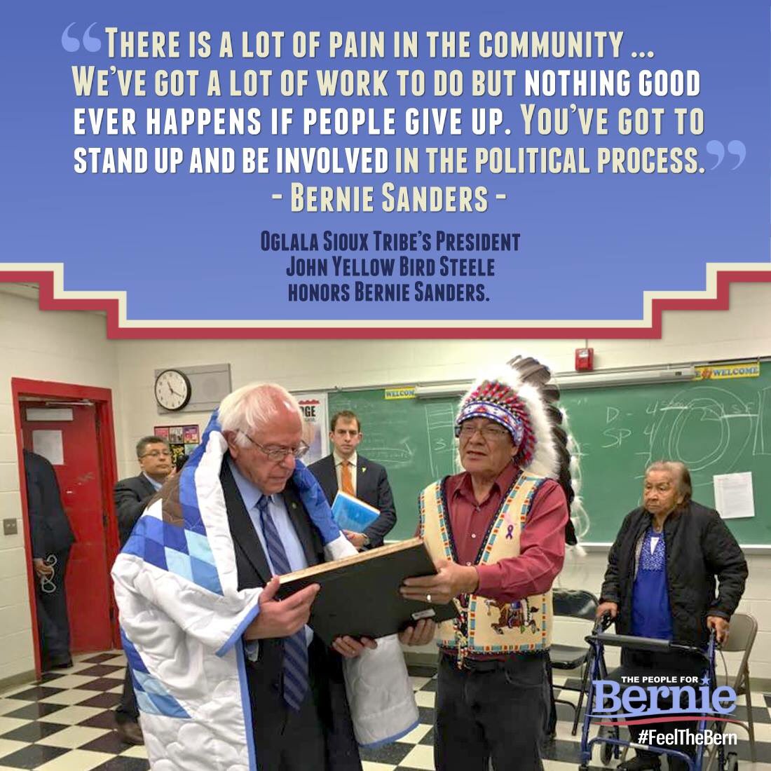 savemain_st's tweet image. "We need a new relationship with the Native American people." Bernie
#NativesForBernie 
bit.ly/SandersSD