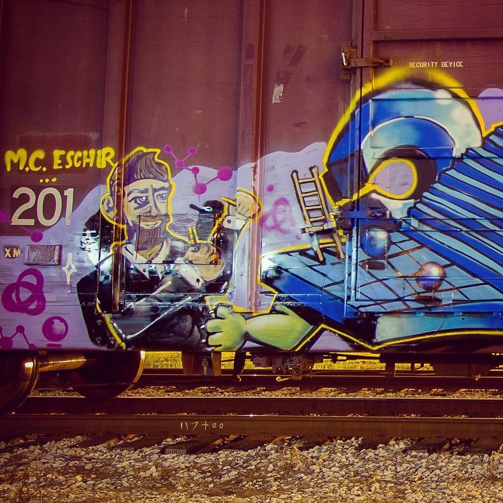 BrujaMaracc's tweet photo. #MCEscher is my rap name 🎤
#freights #freightart #freightgraffiti #freighttrains #graffiti #art #fr8s #fr8porn #fr… https://t.co/I37o4jpbB0