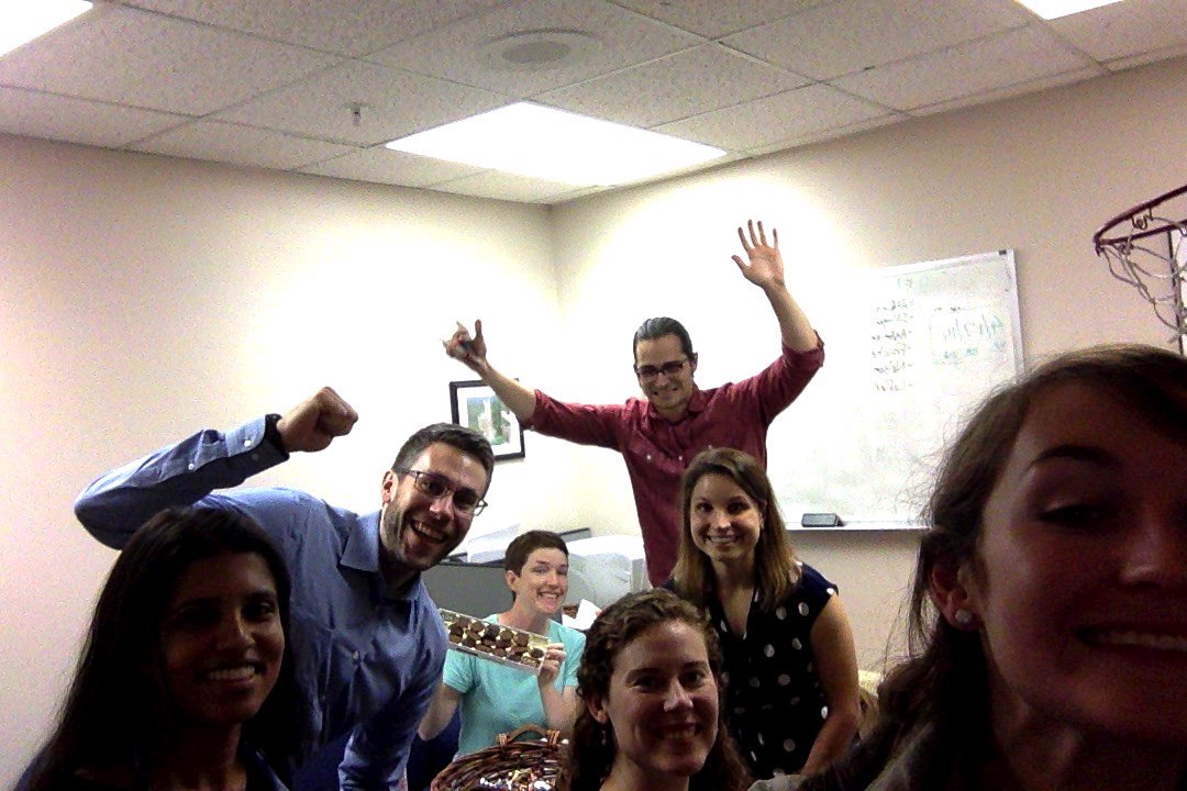 ACLT hard at work, sending &lt;3 to Duke reps at #SGIM16 @evidencedbasedMD