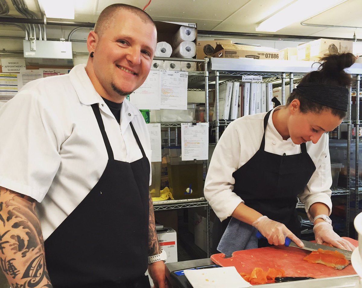 Thanks <a href="/chefbrendan/">Brendan McGill</a> for working with our students to prepare last night's Guest Chef Night! #beyondamazing