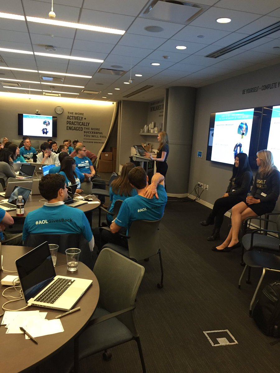 builtbygirls's tweet photo. Kicking off #TechBoss101 at #monsterhelpday! #thisisaol #BUILTBYGIRLS @AOLCSR @AOL_Inc https://t.co/uSBxCa6Cuj