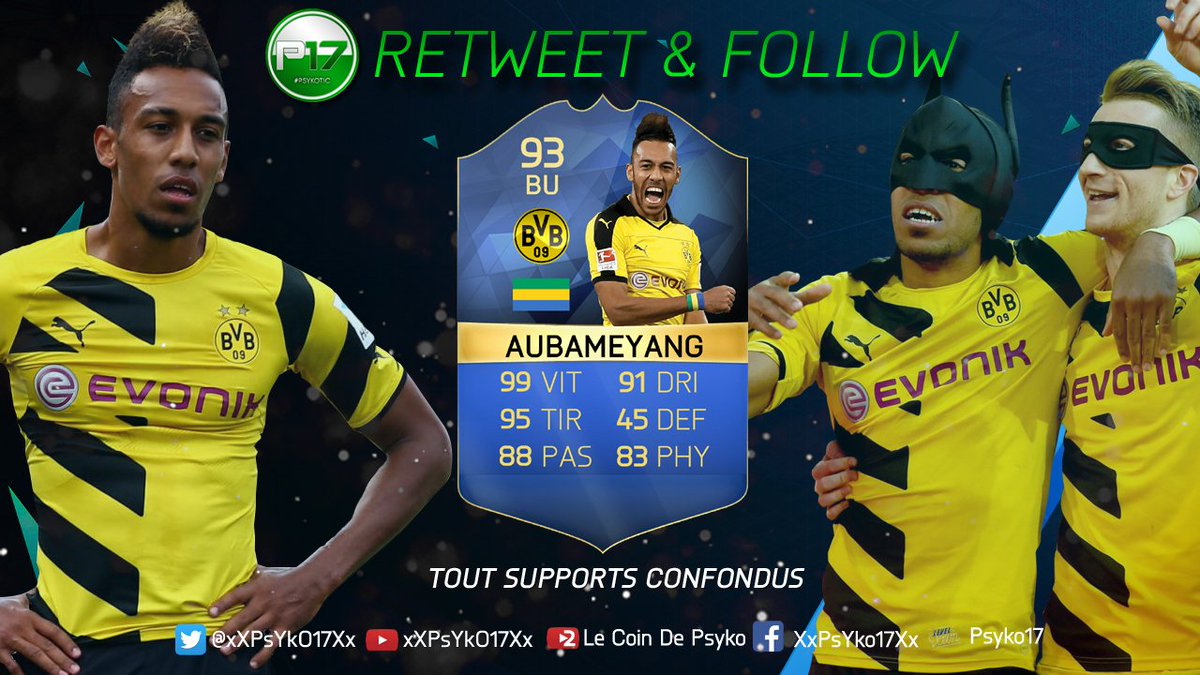 xXPsYkO17Xx's tweet image. GAGNEZ ET RENDEZ FOU VOTRE ADVERSAIRE AVEC @Aubameyang7 VERSION TOTS! 
Merci @severinduval et @EA_FIFA_France