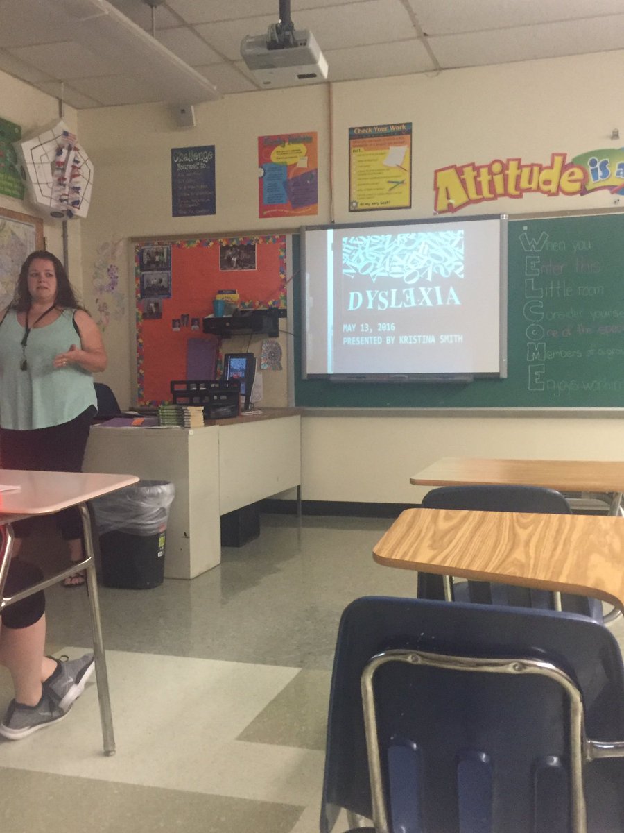 SeanAThom's tweet photo. @BrookfieldSchls teacher Kristina Smith leading staff in #dyslexia #PD for in-service day! #BFEPride #njed #edchat https://t.co/Df63TDkypv