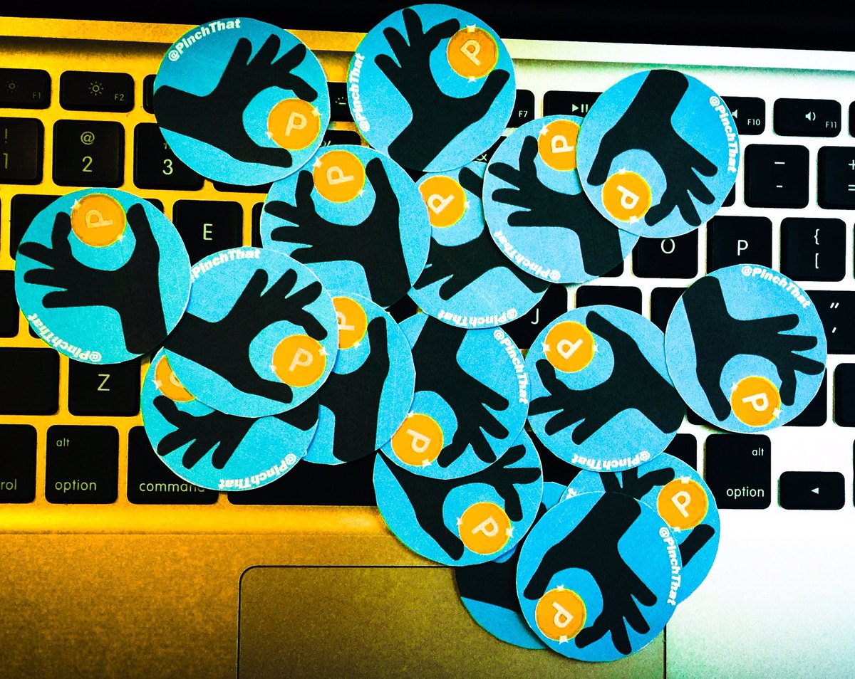 PinchThat's tweet image. Who wants stickers 😎