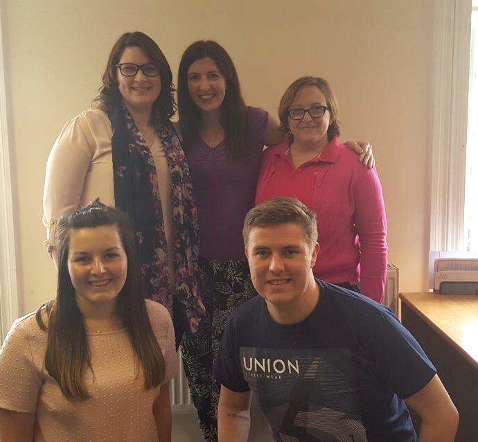 KnowYourPulse's tweet photo. The @KnowYourPulse team wearing their #Pink or #Purple in memory of #LillyMayPage today @LillyMayPage https://t.co/zrWX2GHuGQ