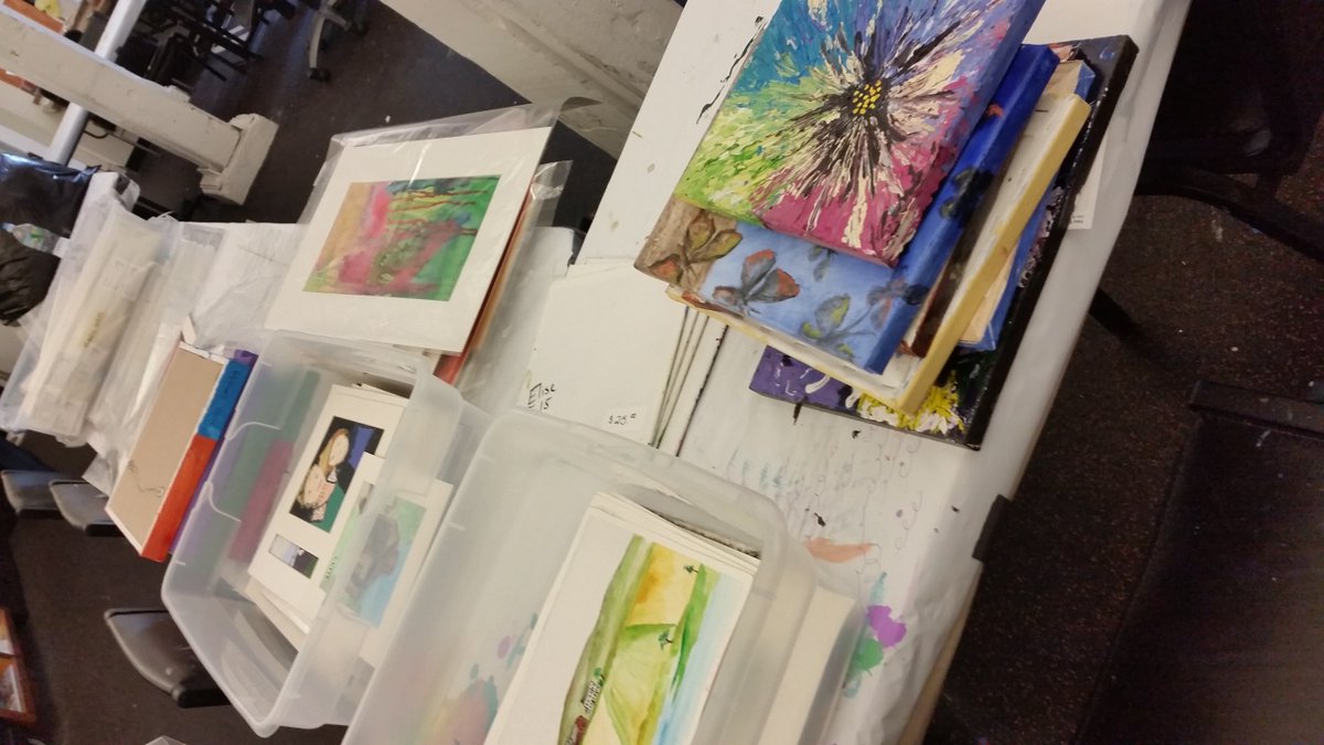 FHGallery's tweet photo. @FHGallery is packing up artwork! Get ready for Fest @FriendshipComm tonight and tomorrow! #FCfest #rainorshine https://t.co/LfVTKBsDAZ