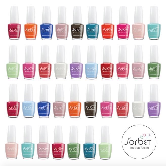 Paint me like a sorbet girl! Take home that feeling - wide variety of gorgeous Sorbet polish available in store.
