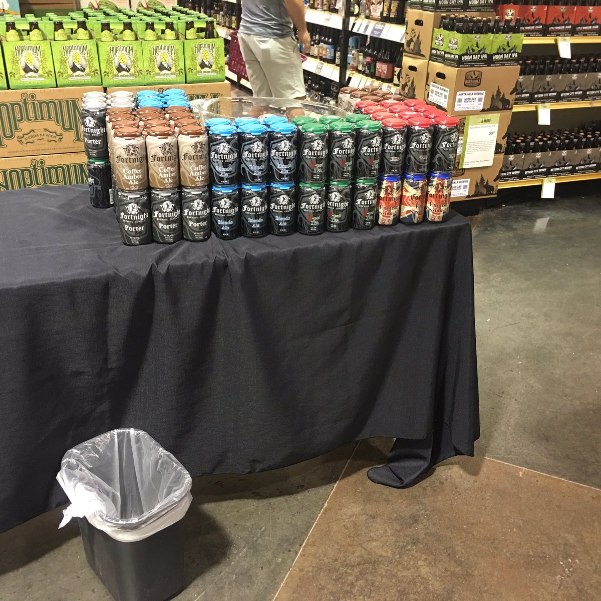 FortnightJames's tweet photo. Come try all SIX styles of @FortnightBeer beer from @TotalWine #Woodlawn #myerspark #cltbeer #ncbeer #craftbeer 1-4p https://t.co/1ZSd3snmvW