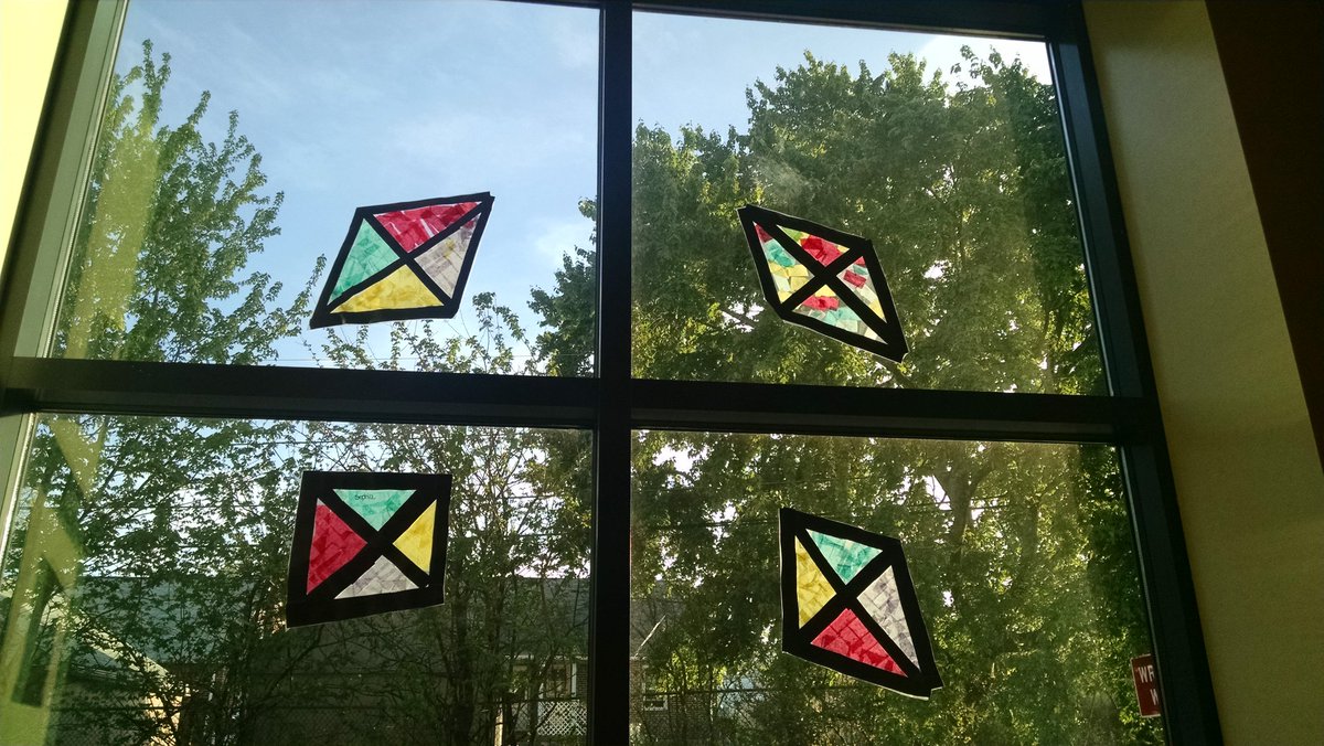 skilleenymca's tweet photo. The sun is FINALLY shining through our beautiful kites in SACC @YMCA_Corey @ymcahav15 @davidmullin18 https://t.co/f0h2UsicV0