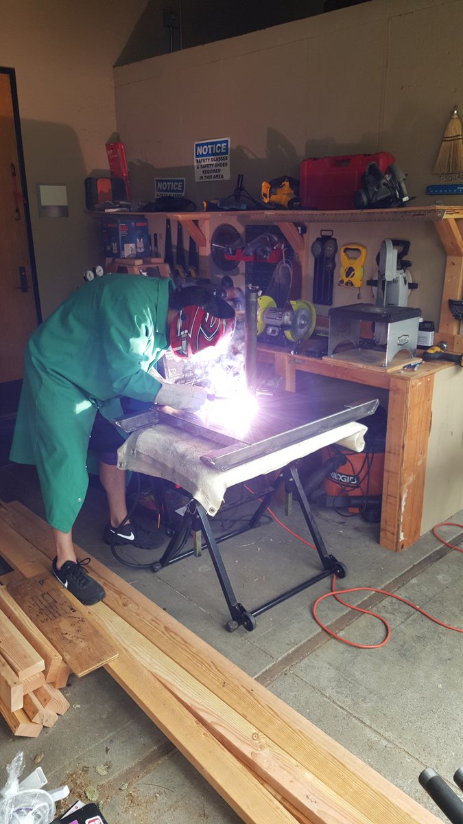 clintjohns's tweet photo. Spent the day teaching 2 athletic trainers how to fabricate a weighted push sled #makered #fablab @SHSAtherton https://t.co/Uv36B6Fsj1