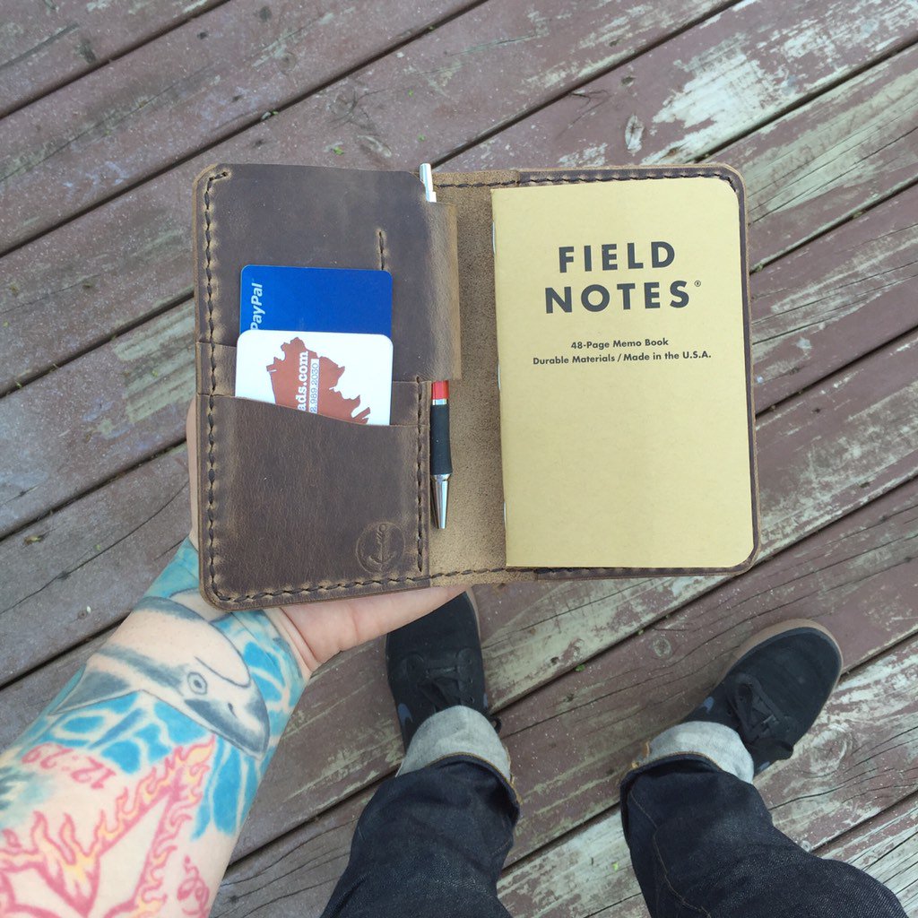 anchoredthreads's tweet image. Our Adventure Wallet is perfect for the Field Notes lover! This wallet will last a lifetime anchoredthreads.com