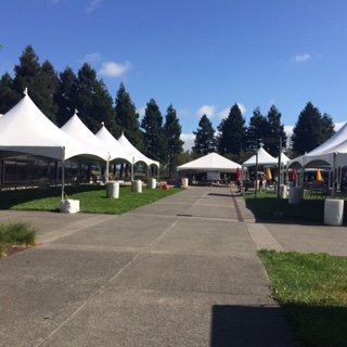 The tents are up for Sunday's Gold Medal Tasting. We have a few tickets left at: northcoastwineevent.com